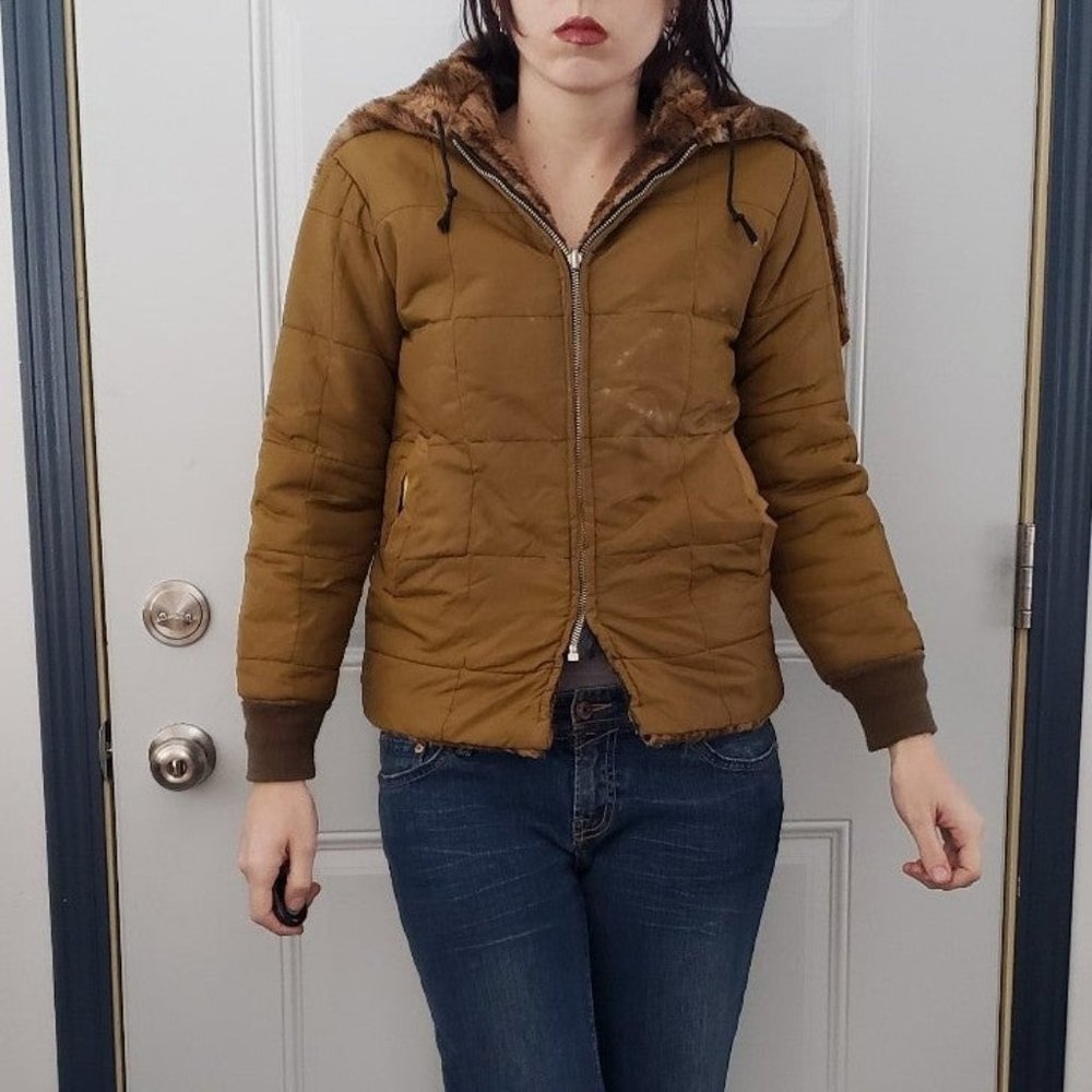 80s Brown Reversible Utility Jacket